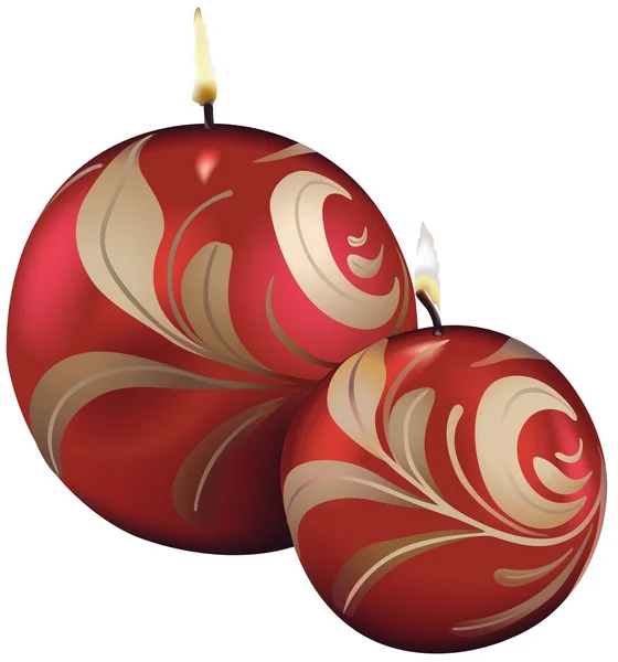 Bougies rouges de Noël — Image vectorielle