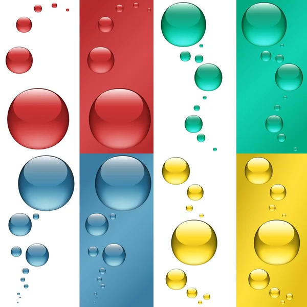 Gotas de colores — Vector de stock