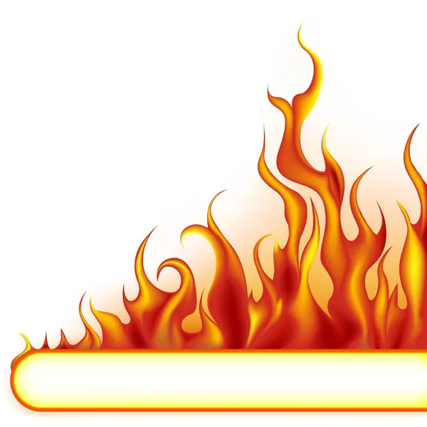 Bannière de feu — Image vectorielle