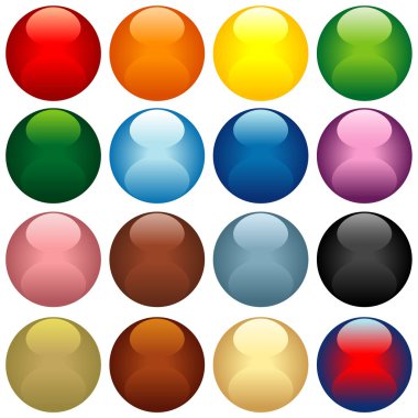 Colored Glass Spheres clipart