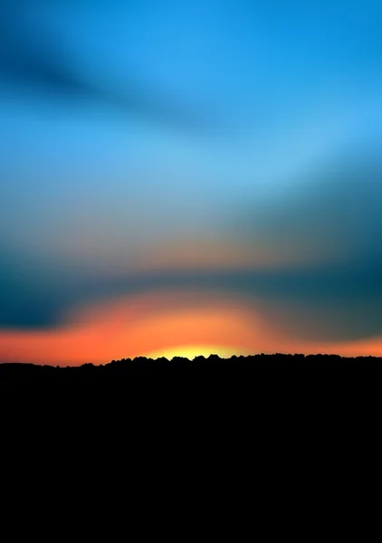 Coucher de soleil bleu — Image vectorielle
