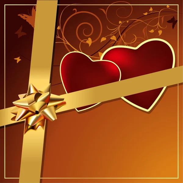 Deux cœurs de valentin — Image vectorielle
