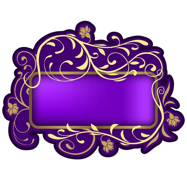 Bandeira floral violeta —  Vetores de Stock