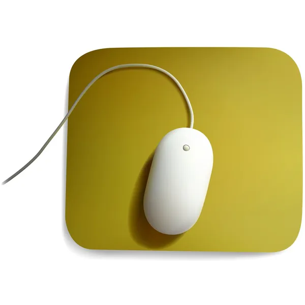 Bílá počítačová myš — Stockový vektor