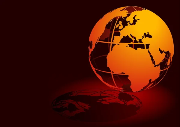 Globe orange — Image vectorielle