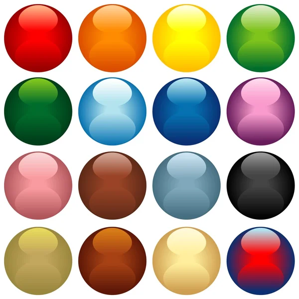 Esferas de vidro coloridas — Vetor de Stock