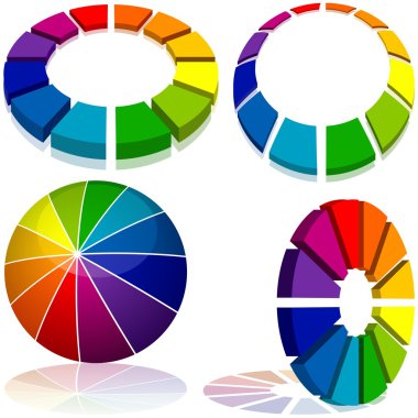 Colored Geometric Shapes clipart