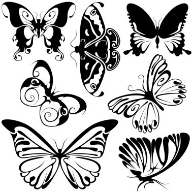 Abstract Butterflies clipart