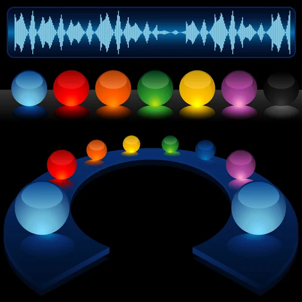 Audio sbírka skla — Stockový vektor