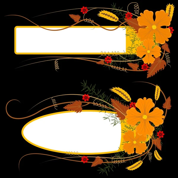 Banner floral — Vector de stock
