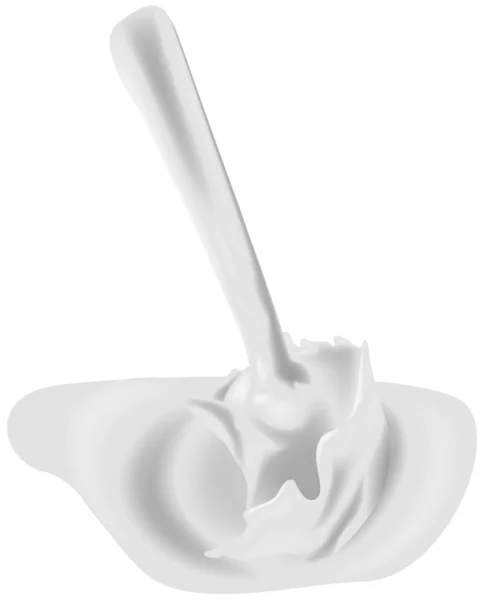 Áramló tej — Stock Vector