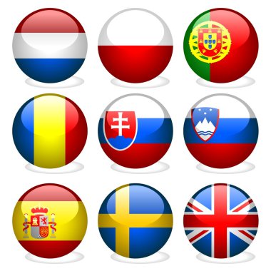 Europe Union Flags clipart