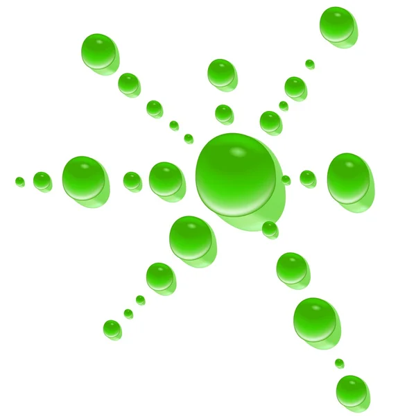 Green Water Drop — Stock Vector