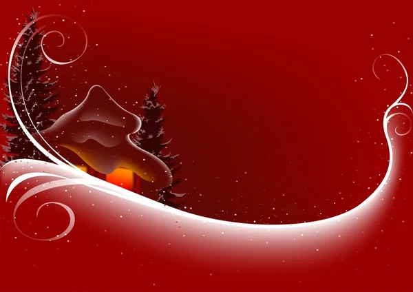 Navidad abstracta roja — Vector de stock