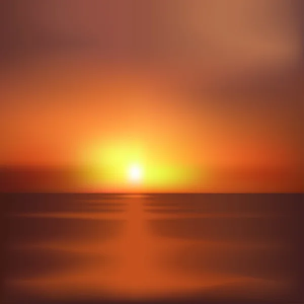 日落和海 — 图库矢量图片