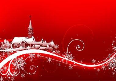 Red Abstract Christmas clipart