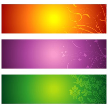 Floral Banners clipart