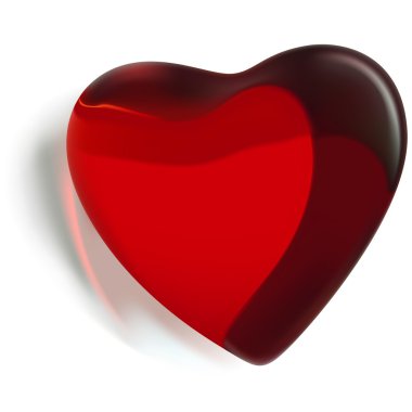 Red Glass Heart clipart