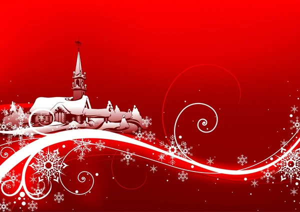 Červené abstraktní Vánoce — Stockový vektor