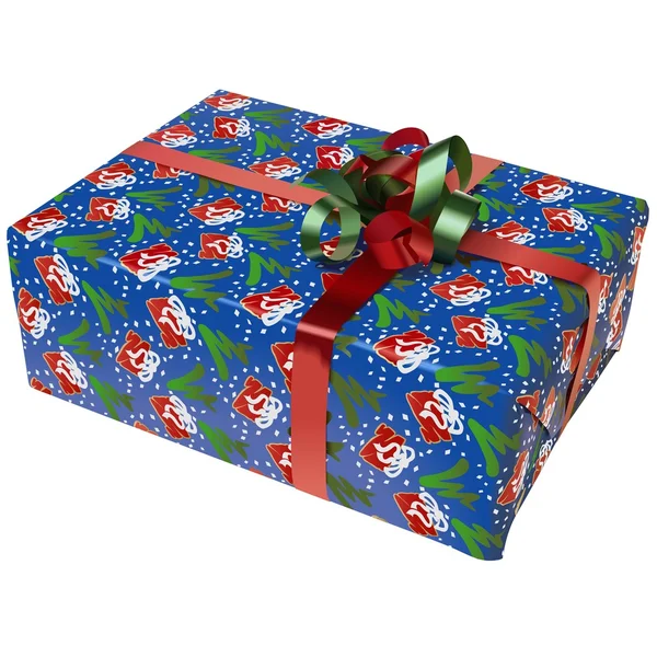Μπλε χριστουγεννιάτικο δώρο — Διανυσματικό Αρχείο