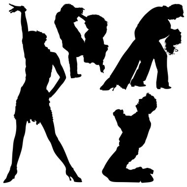 Dance Silhouettes clipart