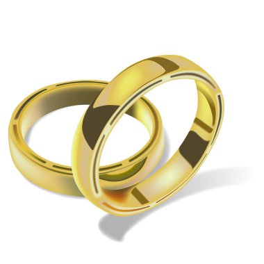 Gold Wedding Rings clipart