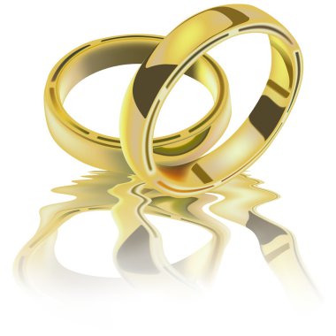 Two Wedding Rings clipart