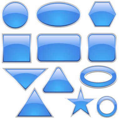 Blue Glass Shapes clipart