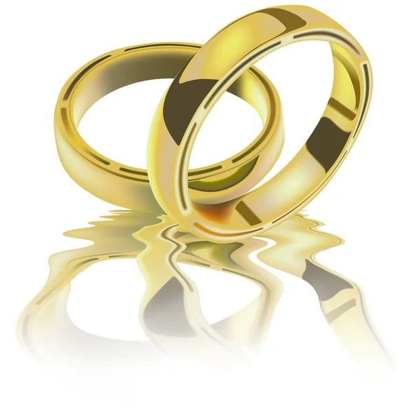 Due fedi matrimoniali — Vettoriale Stock