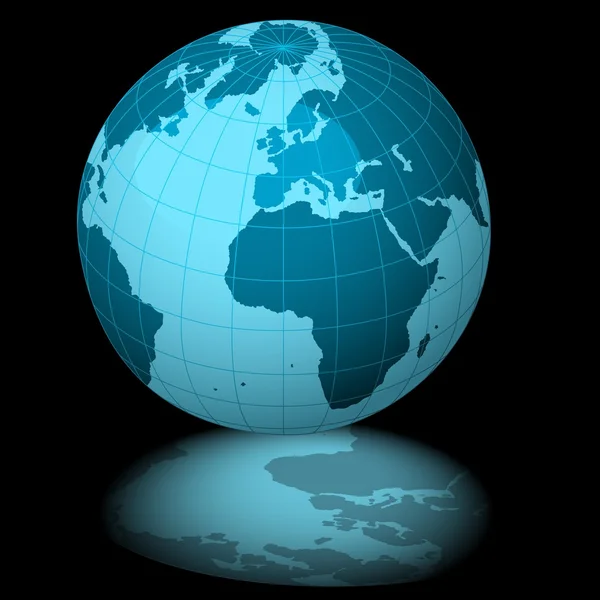 Blå planet jord — Stock vektor