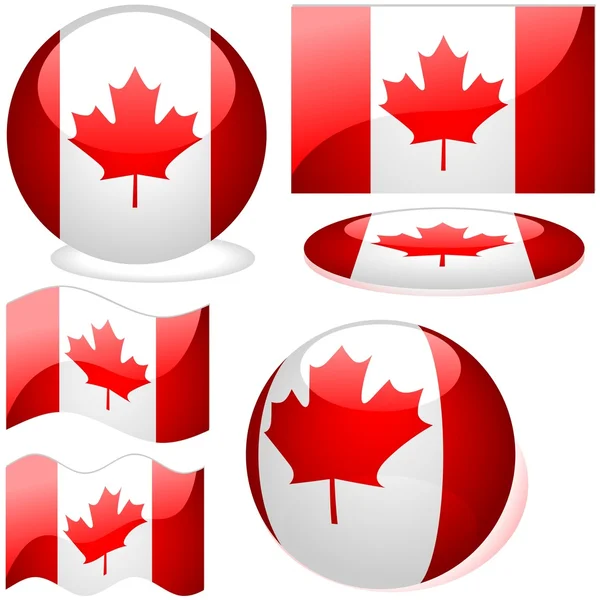 Bandiere Canada — Vettoriale Stock
