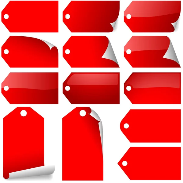 Red Price Tag — Stock Vector