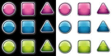 Metallic Buttons clipart