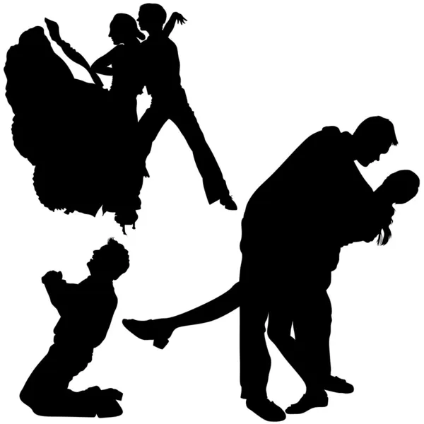 Σιλουέτες χορό — Διανυσματικό Αρχείο