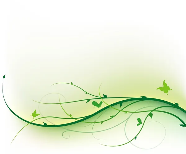 Printemps vert Floral — Image vectorielle