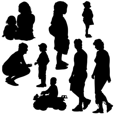 Family Silhouettes clipart