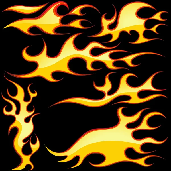 Glass Flames — Stock Vector