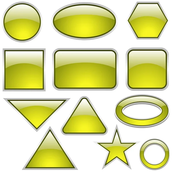 Formas de vidro amarelo — Vetor de Stock