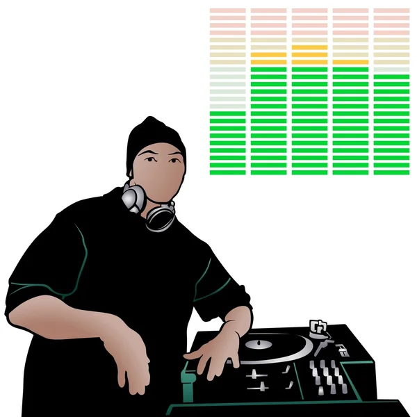 Disc Jockey Rap Musique — Image vectorielle