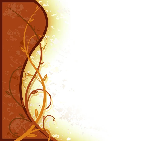 Floral entrelacé brun — Image vectorielle