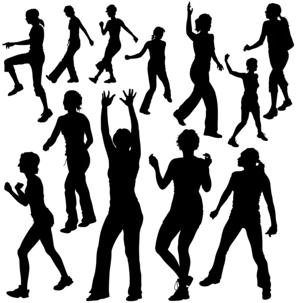 Dance Silhouettes — Stock Vector