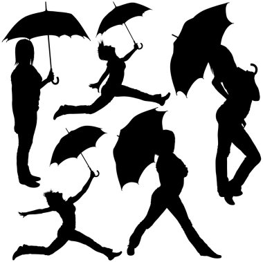 şemsiye ile poz kız