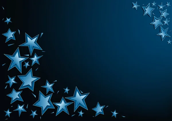 Blu stelle di Natale — Vettoriale Stock