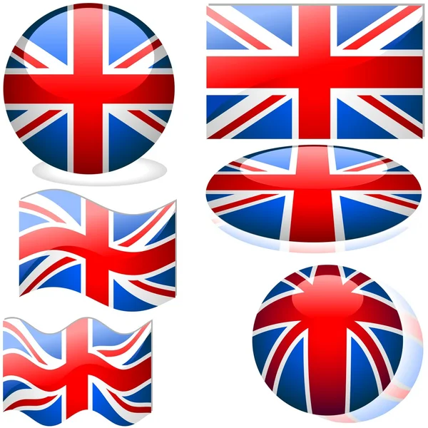 Drapeaux Royaume-Uni — Image vectorielle