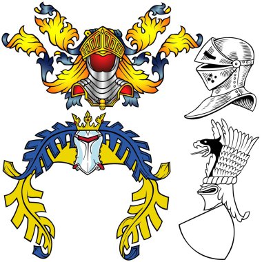 Heraldic Helmets clipart