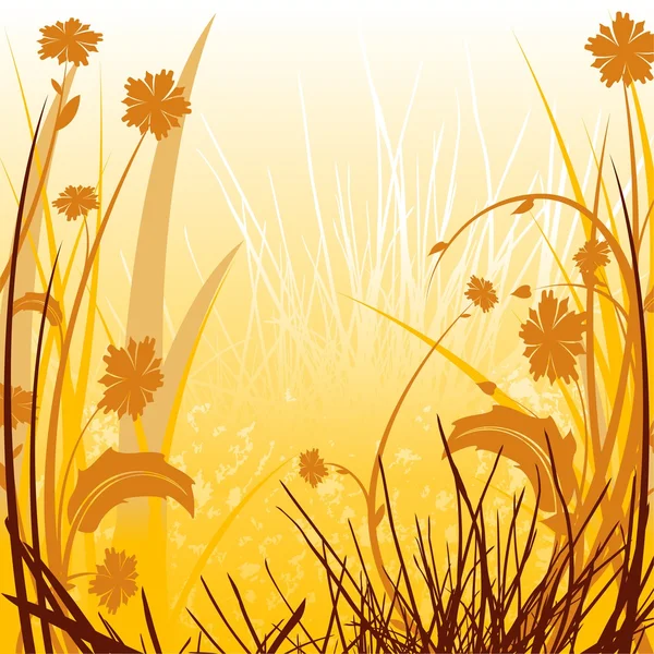 Prairie abstraite d'été — Image vectorielle