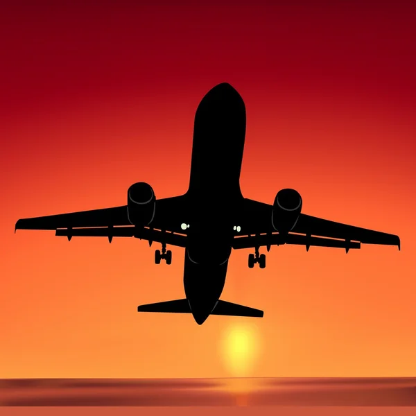 Takeoff at Sunset — Wektor stockowy