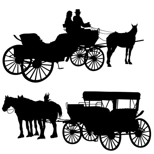 Silhouette de chariot — Image vectorielle