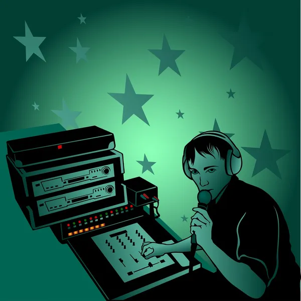 DJ et Oldies Musique — Image vectorielle
