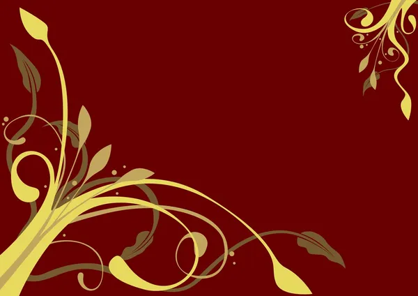 Floraux dorés — Image vectorielle